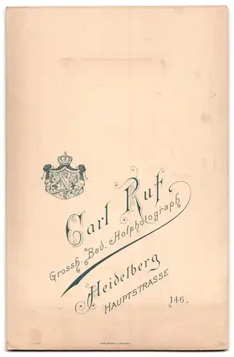 Fotografie Carl Ruf, Heidelberg, Hauptstrasse 146, Portrait junges Paar in eleganter Kleidung