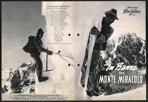 Filmprogramm IFB Nr. 463, Im Banne des Monte Miracolo, Luis Trenker, Umberto Sacripanti, Regie: Luis Trenker