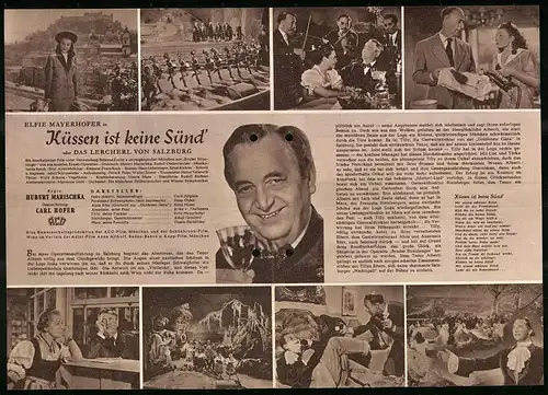 Filmprogramm IFB Nr. 875, Küssen ist keine Sünd`, Curd Jürgens, Hans Olden, Regie: Hubert Marischka