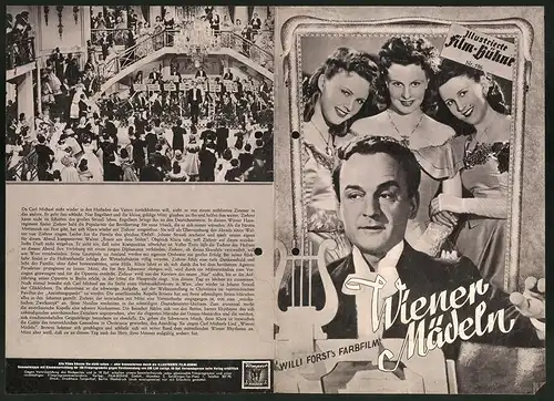 Filmprogramm IFB Nr. 586, Wiener Mädeln, Curd Jürgens, Willi Forst, Regie: Willi Forst