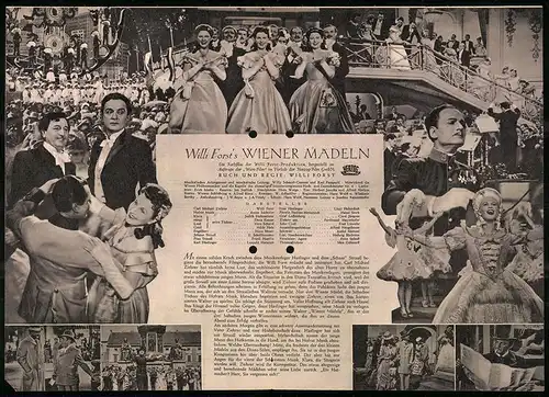 Filmprogramm IFB Nr. 586, Wiener Mädeln, Curd Jürgens, Willi Forst, Regie: Willi Forst