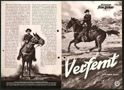 Filmprogramm IFB Nr. 1061, Verfemt, Audie Murphy, Gale Storm, Regie: Kurt Neumann