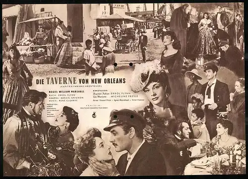 Filmprogramm IFB Nr. 1488, Die Taverne von New Orleans, Errol Flynn, Micheline Presle, Regie: William Marshall