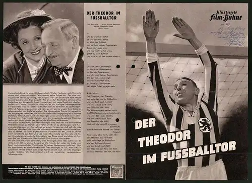 Filmprogramm IFB Nr. 775, Der Theodor im Fussballtor, Theo Lingen, Hans Moser, Regie: E. W. Emo