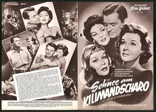 Filmprogramm IFB Nr. 1893, Schnee am Kilimandscharo, Gregory Peck, Susan Hayward, Regie: Henry King