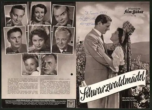 Filmprogramm IFB Nr. 776, Schwarzwaldmädel, Sonja Ziemann, Paul Hörbiger, Regie: Hans Deppe