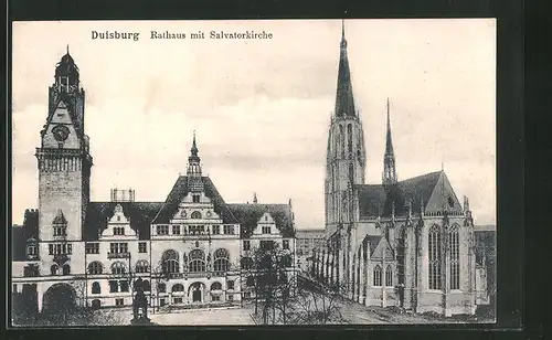 AK Duisburg, Das Rathaus mit Salvatorkirche