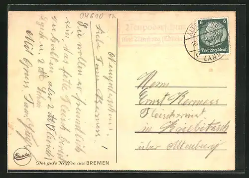 AK Landpoststempel Neupoderichau über Altenburg in Thüringen