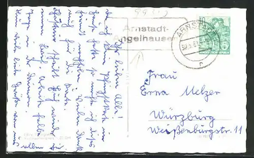 AK Landpoststempel Arnstadt-Angelhausen