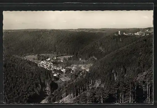 AK Landpoststempel 14 b Zavelstein über Calw