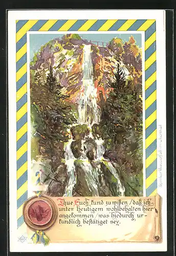 Präge-AK Goslar, Romker Wasserfall im Okerthal
