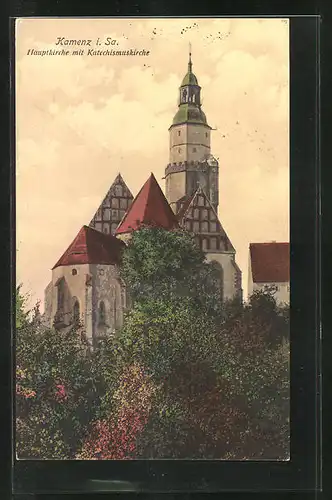 AK Kamenz i. Sa., Hauptkirche mit Katechismuskirche