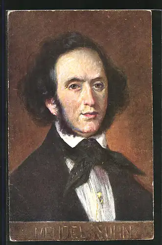 AK Gemälde des Komponisten Mendelssohn