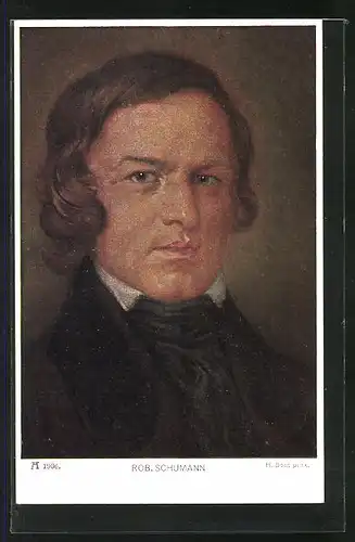 AK Gemälde des Komponisten Rob. Schumann
