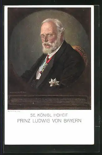 AK Portrait König Ludwig III.