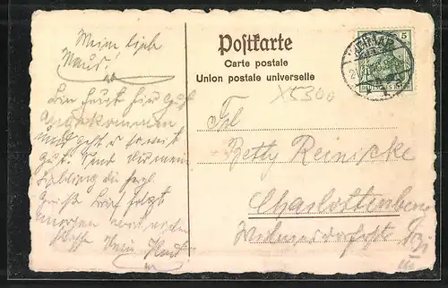 AK Weimar, Goethes Haus, Innenansicht vom Arbeitszimmer