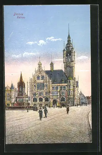 AK Dessau, Sicht auf das Rathaus