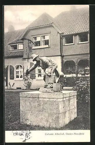 AK Essen, Colonie Altenhof, Das Giesser-Standbild