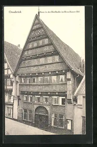 AK Osnabrück, Haus in der Bierstrasse im Renaissance-Stil