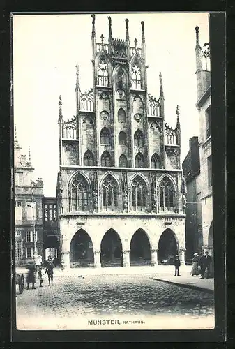 AK Münster i. W., Sicht auf das Rathaus