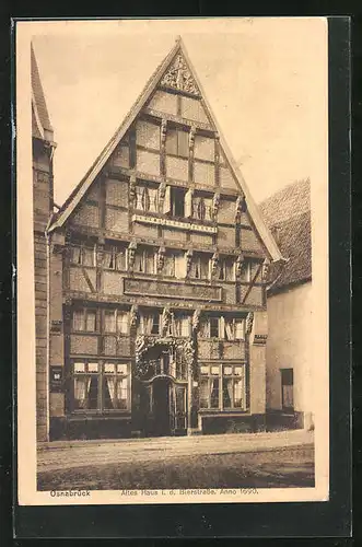 AK Osnabrück, Haus in der Bierstrasse, Anno 1690
