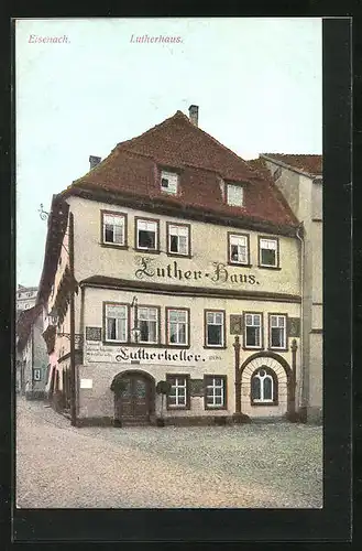 AK Eisenach, Sonniger Blick auf das Luther-Haus