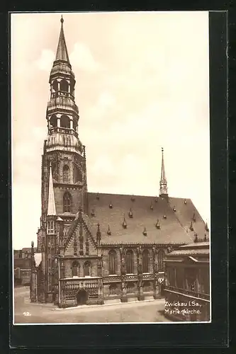 AK Zwickau i. Sa., Blick auf die Marienkirche