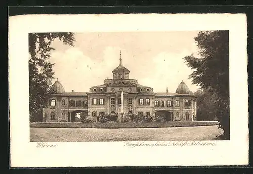 AK Weimar, Blick auf das Schloss Belvedere