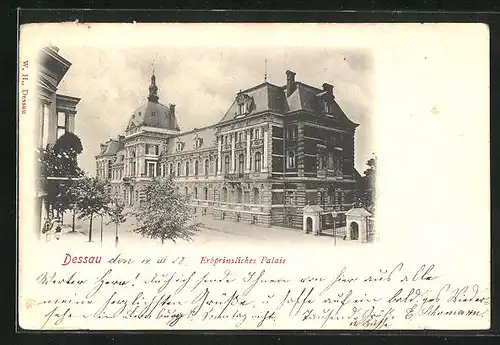 AK Dessau, Blick auf das Erbprinzliches Palais