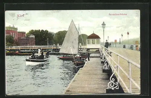 AK Kiel, Blick auf die Reventlou- Brücke