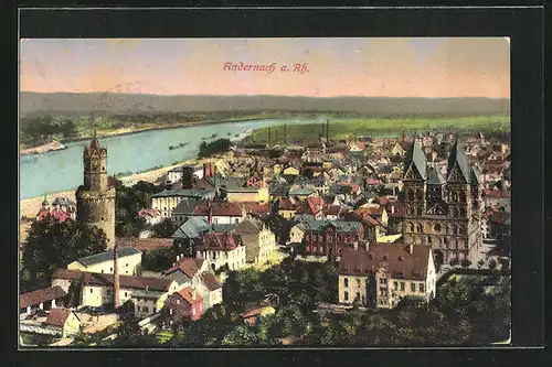 AK Andernach a. Rh., Sicht über die Stadt