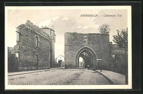 AK Andernach a. Rh., Blick auf das Coblenzer Tor