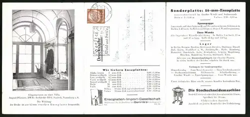 AK Ensoplatten-Import-Gesellschaft in Berlin, Eingangsraum zu einer Villa, Handwerk