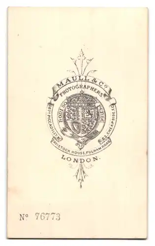 Fotografie Maull & Co., London, 187a Piccadilly, Portrait älterer Herr im dunklen Anzug mit Backenbart