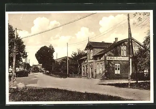 AK Heidekamp, Gasthaus und Kolonialwarenhandlung Heinrich Wulf