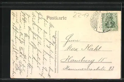 AK Kellinghusen, Friedenseiche und Denkmal 1870 /71