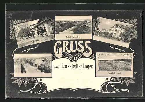 AK Lockstedter Lager, Casino am Truppenübungsplatz, Geschützpark, Totalansicht