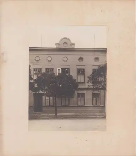 Fotografie Alfred Jahutka, Wien, Ansicht Wien, Beckmanngasse 11, Gebäudeansicht, Grossformat 34 x 29cm