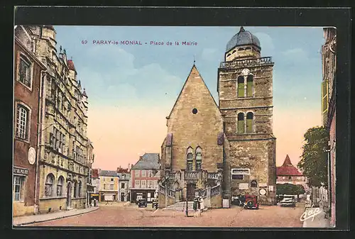 AK Paray-le-Monial, Place de la Mairie