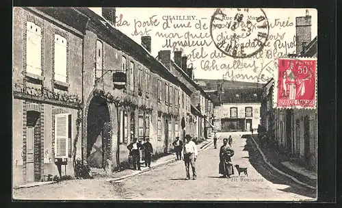 AK Chailley, La Rue du Marché