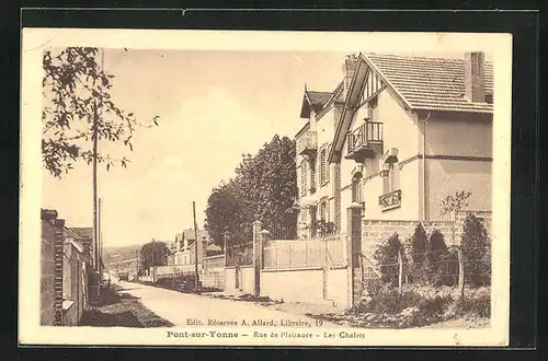 AK Pont-sur-Yonne, Rue de Plaisance, les Chalets