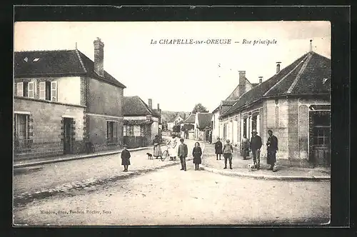 AK La Chapelle-sur-Oreuse, Rue principale