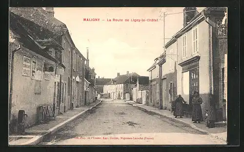 AK Maligny, La Route de Ligny-le-Chalet