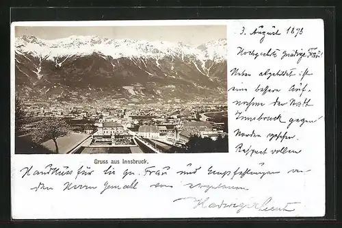 Foto-AK Fritz Gratl: Innsbruck, Panorama