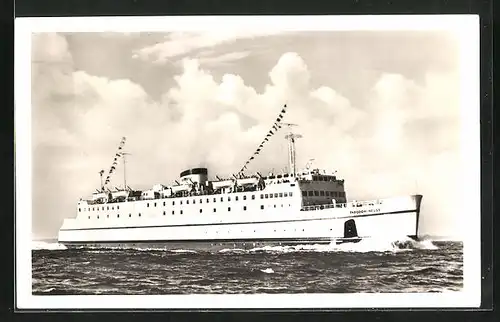 AK Hochsee-Fährschiff Theodor Heuss in voller fahrt