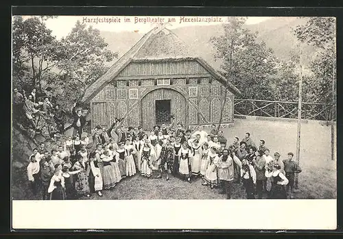 AK Thale / Harz, Harzfestspiele im Bergtheater am Hexentanzplatz