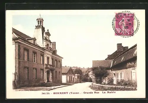 AK Sormery, Grande Rue, La Mairie