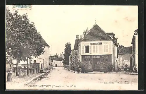 AK Chatel-Censoir, Café de l`Hotel de Ville