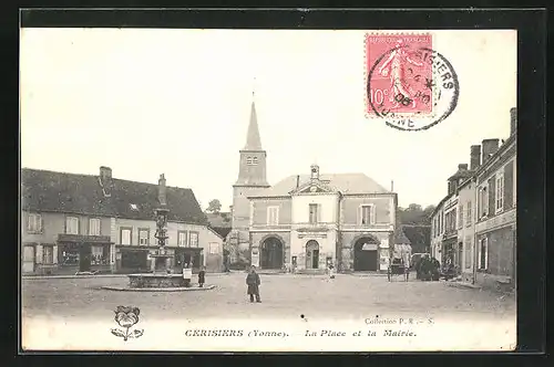 AK Cerisiers, La Place et la Mairie