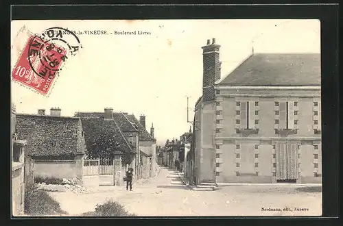 AK Coulanges-la-Vineuse, Boulevard Livras